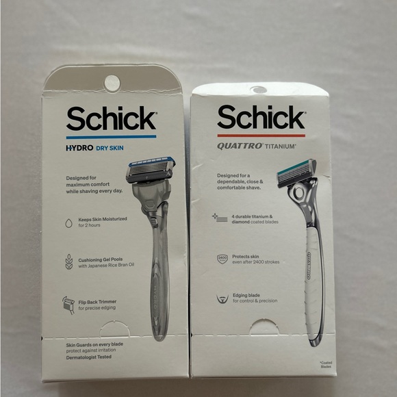 Men’s Schick Hydro & Quattro Razors 2 package bundle New Factory Sealed - Picture 4 of 13
